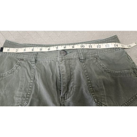 Cj Banks Light Olive Green Mid Rise Stretch Cotton Capri Pants Women's Size 4 - Picture 3 of 13